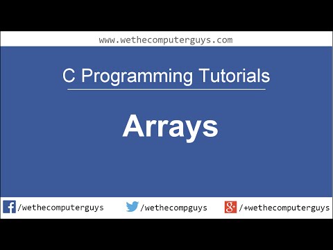 C Programming Language Tutorial - Lect 18 Arrays
