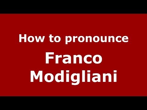 How to pronounce Franco Modigliani (Italian/Italy) - PronounceNames.com