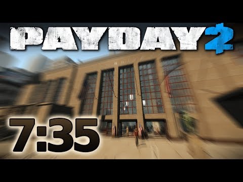 PAYDAY 2 - First World Bank - Speedrun 7:35 m [Solo - Death Sentence]