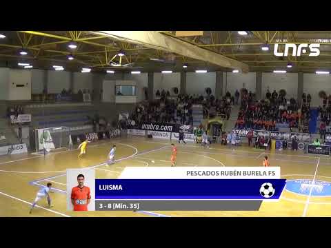 Gol Luisma (3-8) Santiago Futsal - Pescados Rubén Burela. J7, 2Div. LNFS