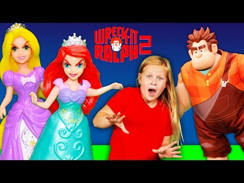 The Assistant Goes inside the Internet with Wreck it Ralph and meets Princesses with PJ Masks Video