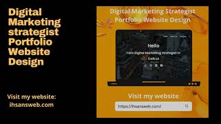 Digital Marketing strategist Portfolio Website Design for Beginners