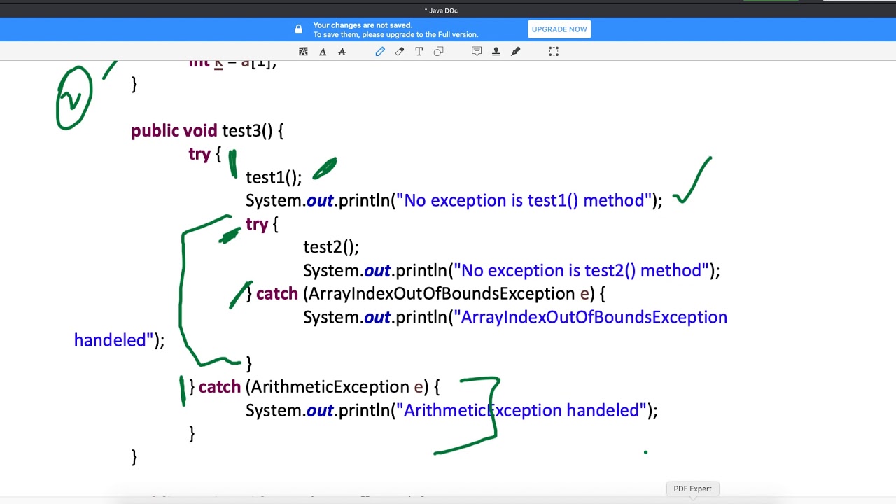 Nested Try Block in Java Video-12
