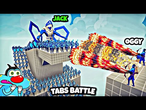 JACK DESTINY ARMY + 5X GIANT ICE GOLEM vs OGGY  3x EVERY GOD - Totally Accurate Battle Simulator