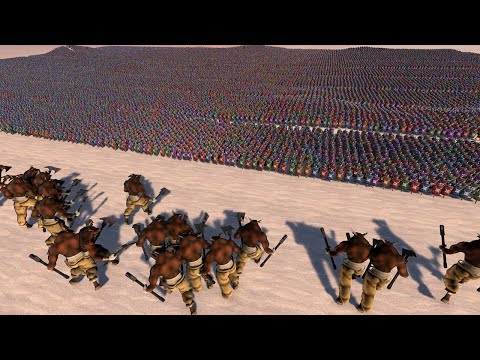 Giant Minotaurs Try to Take City from Roman Soldiers - Ultimate Epic Battle Simulator