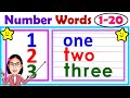 Number Words Spelling Learn The Number Words 1 20 Lesson For Kids