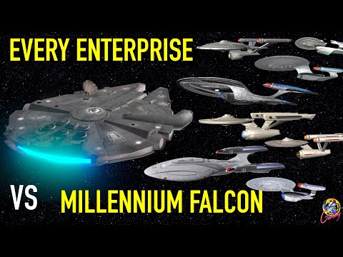 Every Enterprise VS The Millennium Falcon - Star Trek Starship Battles