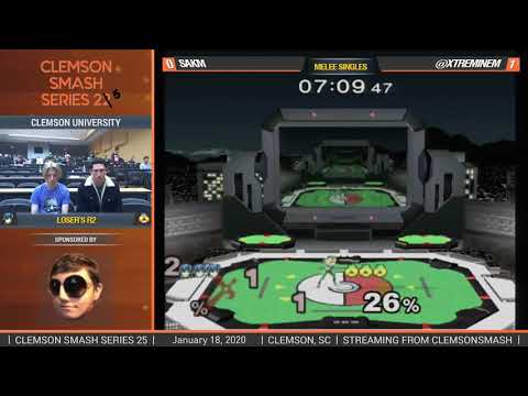 Clemson Smash Series 25 - Losers R2 - Xtreme (Sheik) vs. Sakm (Marth) - SSBM