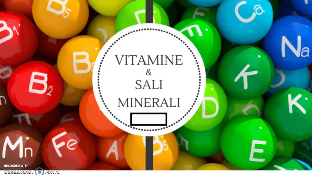 Le vitamine e i sali minerali