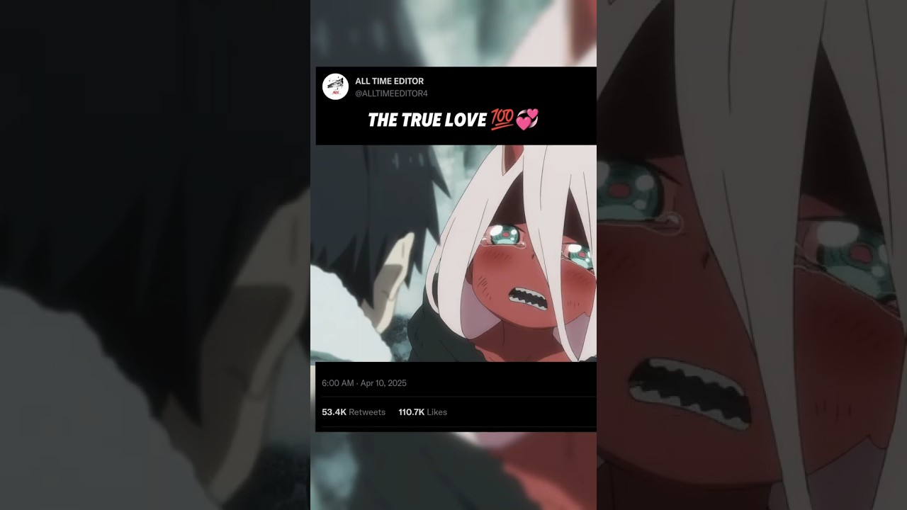 THE TRUE LOVE 💯💞 ||DARLING in the FRANXX||#darlinginthefranxx #hiro #zerotwotwo #love #anime #devil