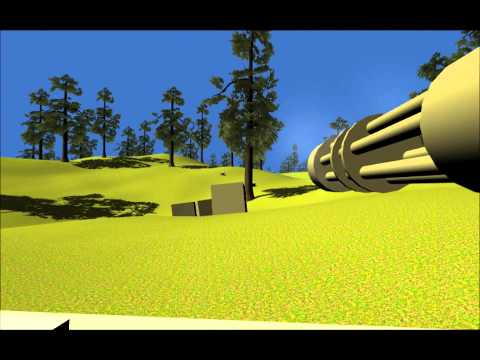 Tank with gattling cannon