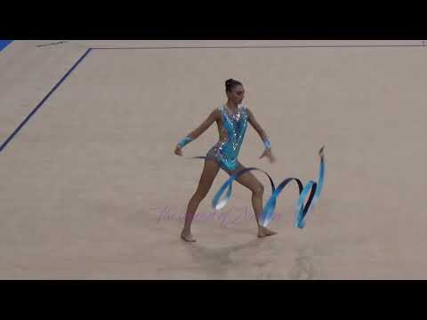 Salome URUSHADZE (GEO) ribbon - 2015 Stuttgart worlds Qualifs