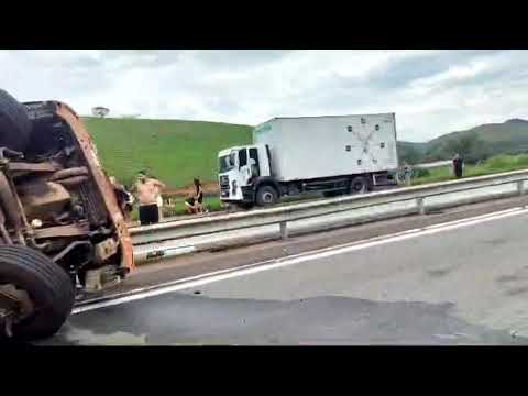 Grave acidente interdita BR-040 neste domingo na altura de Levy Gasparian