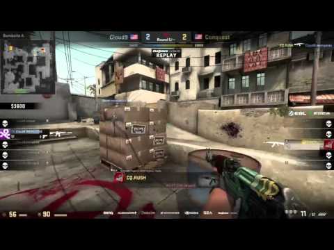 Very smart 1v2 by Conquest Rush vs C9