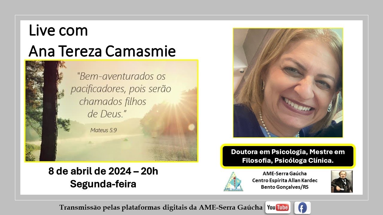"BEM-AVENTURADOS OS PACIFICADORES, ..." - com Ana Tereza Camasmie - 8.04.2024