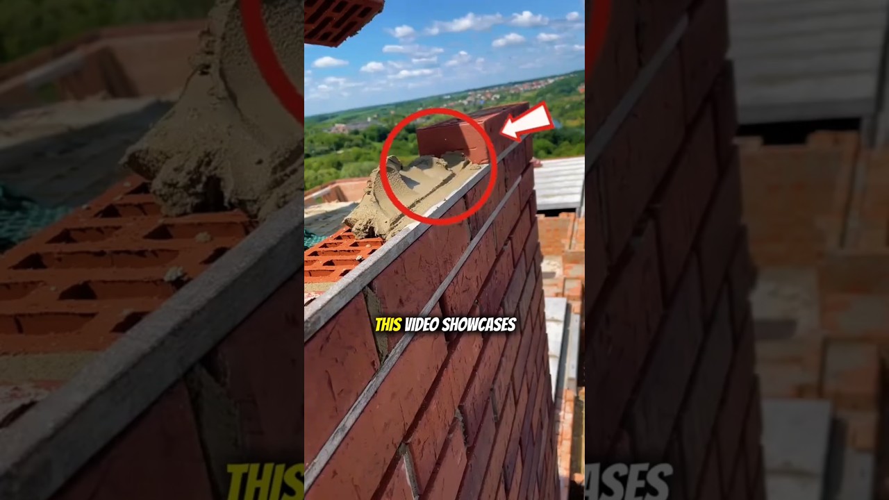 Perfect Bricklaying Technique Using Brick Jointer Tool | Smooth Mortar Joint Finishing Like a Pro