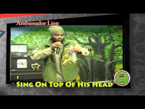 Reggae Artist Singing On His Head Top- Ambassador Lion