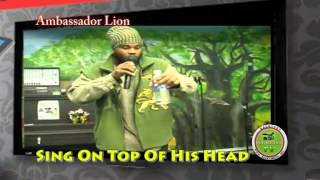 Reggae Artist Singing On His Head Top- Ambassador Lion