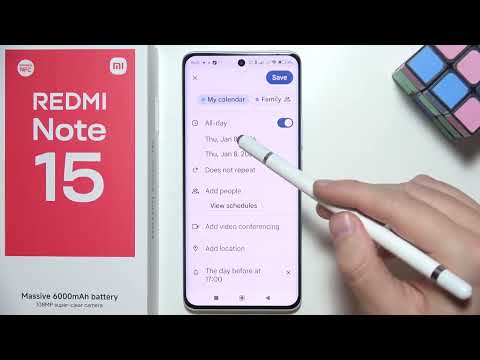 Redmi Note 15: How to Add Event to Calendar