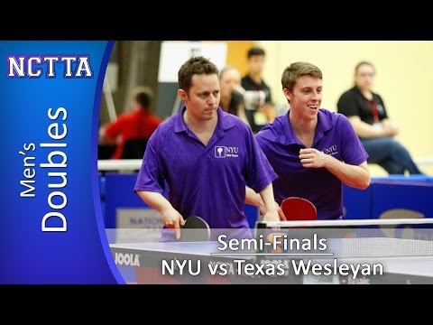 2015 TMS NCTTA Nationals: Men's Doubles SF - NYU vs Texas Wesleyan [A]