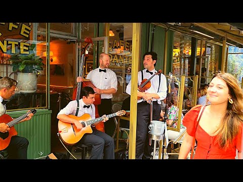 🎸 French & Italian Music @ Caffé Dante New York City 🎵 Live Walking NYC