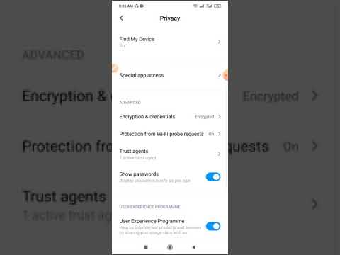 User credentials apps remove setting on redmi note 8