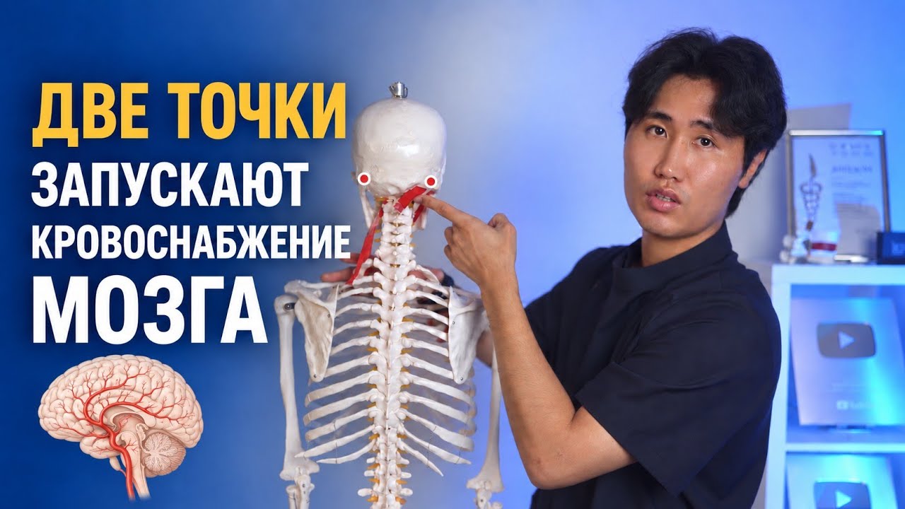 ЭТИ ДВЕ ТОЧКИ запускают кровоснабжение мозга. Кровоток усиливается на 320%.