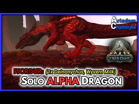 ARK Fjordur SOLO ALPHA DRAGON vs 1x Deinonychus - S2E300