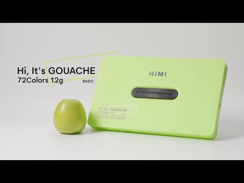 Gouache HIMI 18 kleuren 30gr opbergbox roze