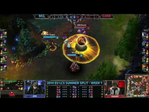 ♠ SEASON 4 ♠ || Millenium vs Gambit Gaming EU LCS Summer split 2014 SuperWeek 1 Day 3 MIL vs GMB