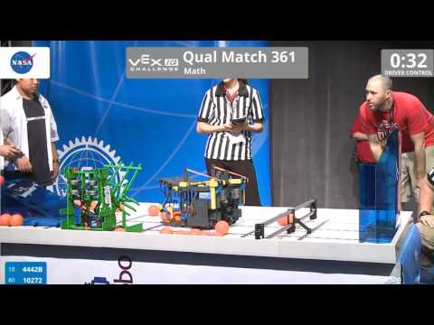 VEX Worlds 2016 - VEXIQ Middle School - Math - Qual 361 (4442B 10272) 88