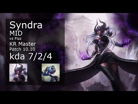 Syndra vs Fizz Mid - KR Master 7/2/4 Patch 10.10 Gameplay