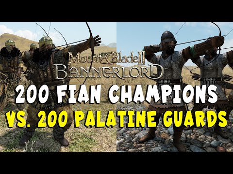 200 Fian Champions vs. 200 Palatine Guards in Bannerlord