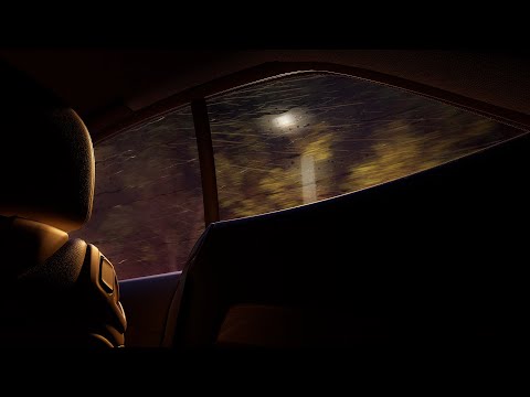 Sleeping On The Backseat Of A Car On A Rainy Night | Gentle Car Sound For Sleeping | 4K