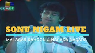 Mai Agar Kahoon &amp; Nagada Nagada | Sonu Nigam Live | Shahrukh Khan, Shahid Kapoor | Film Award 2009