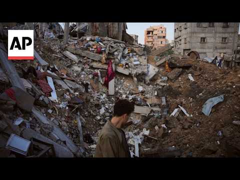 Devastation in Gaza after Israeli airstrike on Bureij refugee camp