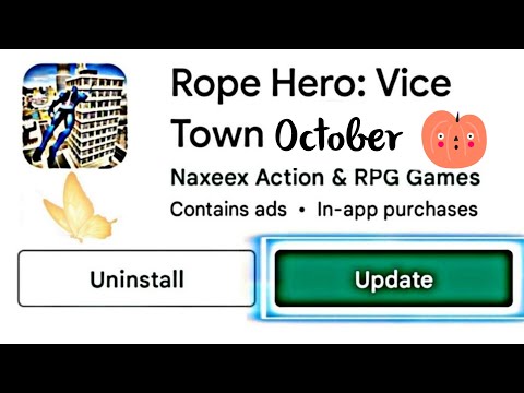 Rope Hero Vice Town October Update Launched 🔥 | Rope Hero Vice Town 6.9.6 UPDATE #ropehero