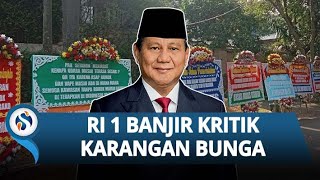 Setahun Prabowo-Gibran! Rumah RI 1 Langsung "Dikepung" Karangan Bunga Tulisan Kritikan: Kado Pedas