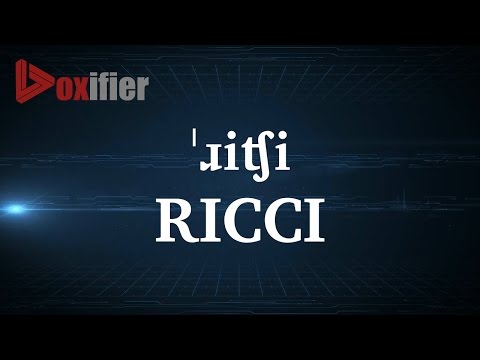 How to Pronunce Ricci in English - Voxifier.com