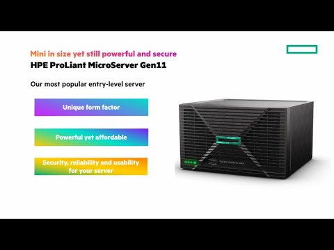 HPE ProLiant MicroServer Gen11 P74439-425 (HPE Smart Choice) video preview