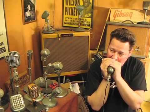 1940s Youngstown Astatic JT-30 / Shure Controlled Magnetic Bullet Harp Vocal Mic