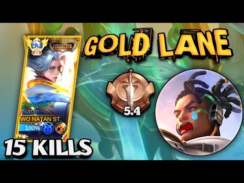 DESTROYING BRODY IN THE GOLD LANE 😅 15 KILLS 🔥 TOP GLOBAL NATAN - MLBB