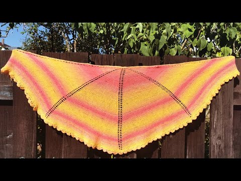 Halbrundes Sonnentuch stricken | Rundes Tuch stricken | Halbmondtuch