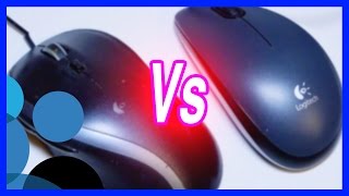 Video thumbnail for Comparison - Logitech M100 Mouse V Logitech M500 Laser & Optical Mouse by mulls2go