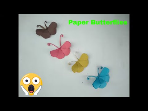 How to make Paper Butterflies | पेपर से तितली बनाने का तरीका | पेपर क्राफ्ट