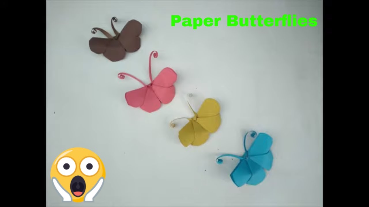 <h1 class=title>How to make Paper Butterflies | पेपर से तितली बनाने का तरीका | पेपर क्राफ्ट</h1>