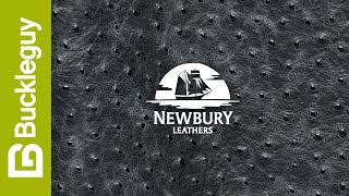 Newbury Leathers, Ostrich Embossed | Black | USA Leather Demo