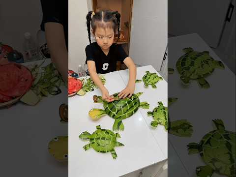 She Turned Watermelon Into a Puppy… But Her Next Food Creation Left Dad Speechless