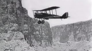 Grand Canyon flyover 1920s-30s - Stock Footage