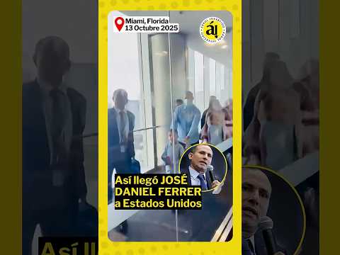 Llegada de José Daniel Ferrer al aeropuerto de Miami, Estados Unidos